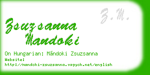 zsuzsanna mandoki business card