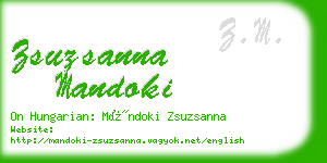 zsuzsanna mandoki business card